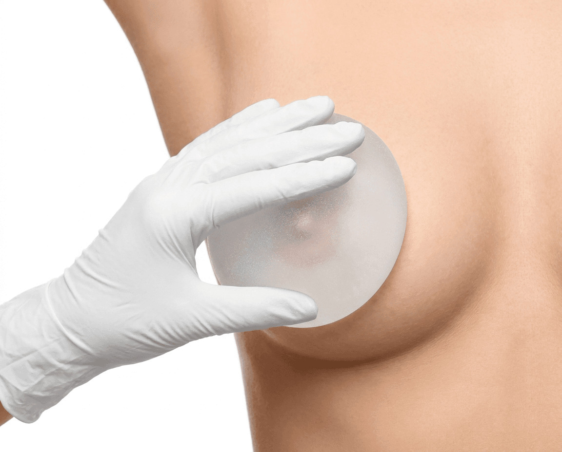 Implantatprov och stöd-bh i klinisk miljö